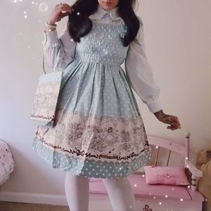 BodyLine baby blue Alice tea party JSK